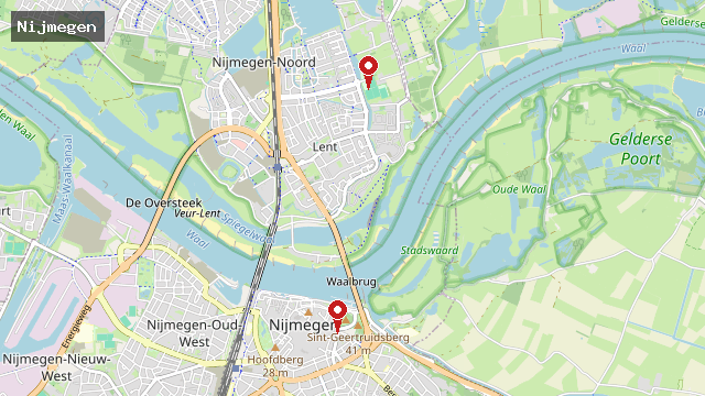 Kaart van Nederland met WRTC-locaties